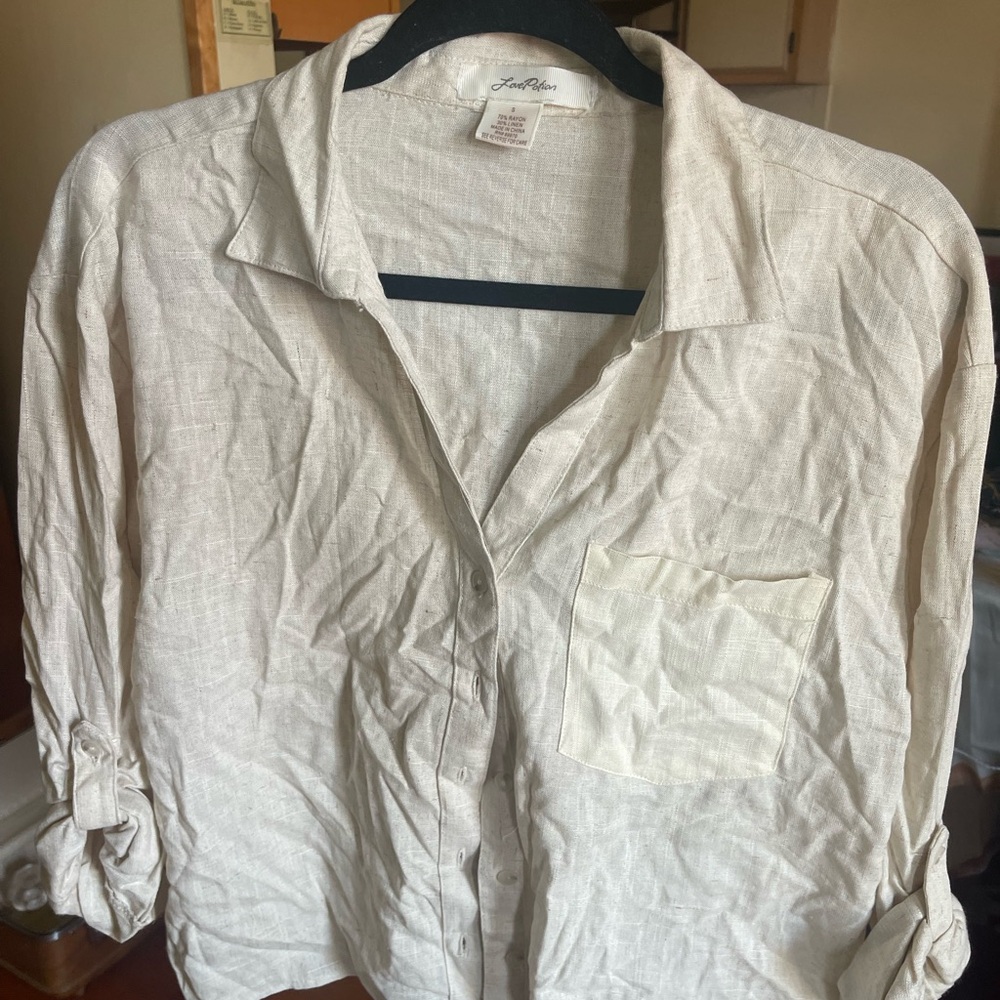 Cream Button-Up Shirt